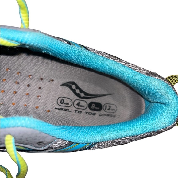 ASICS WOMENS GEL VENTURE 5 RUNNING SHOE SNEAKER sz 8 GREY TURQUOISE LIME T5N8N - Picture 4 of 5